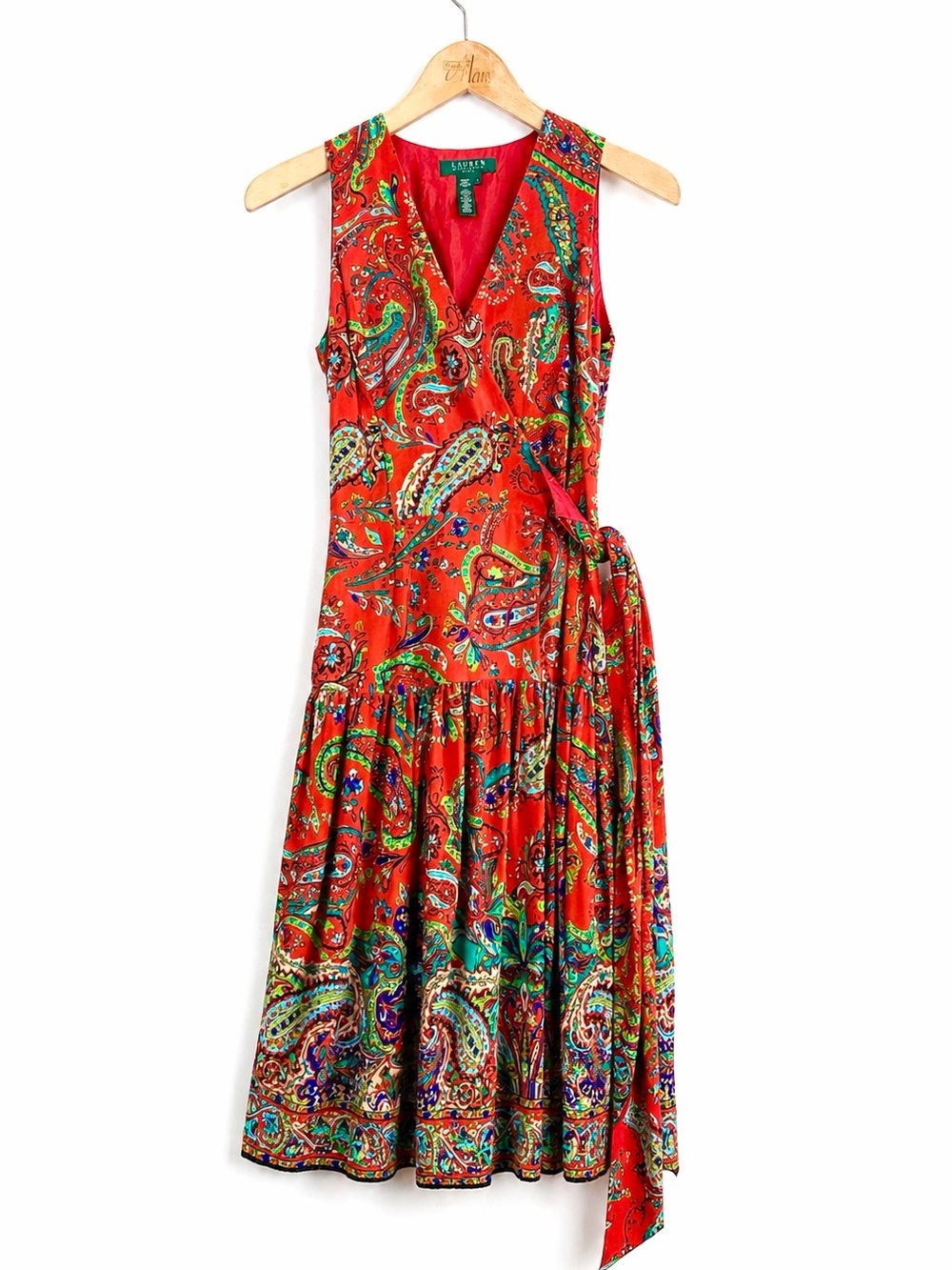 Lauren Ralph Lauren - 100% Silk Paisley Dress  - Size 2